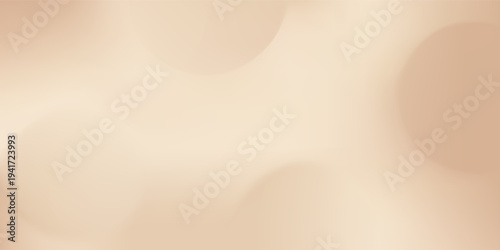 Beige gradient background. Abstract nude sphere bg. Soft brown circular minimal color gradation with ball illustration. Modern 3d blur cream wallpaper. Neutral warm geometric backdrop texture