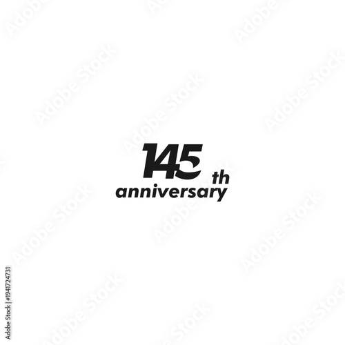 professional 145th anniversary logo,145th anniversary symbol,icon,celebrating 105th anniversary,105th anniversary logo,vector,illustration, logo, graphic, celebration, vector, background, banner