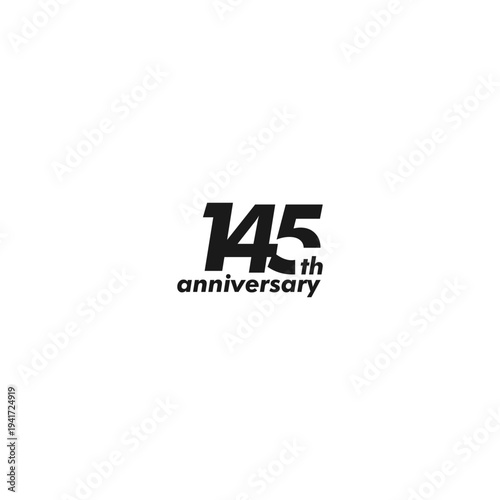 professional 145th anniversary logo,145th anniversary symbol,icon,celebrating 105th anniversary,105th anniversary logo,vector,illustration, logo, graphic, celebration, vector, background, banner