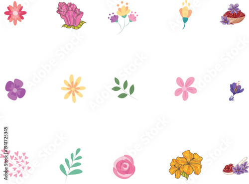 Comprehensive Flower Species List Illustration for Biology Education Poster

Description: A detailed scientific illustration featuring a vast list of flower species with their anatomical parts, d