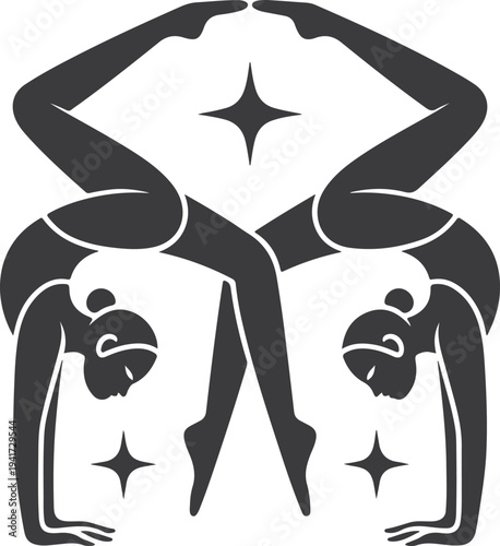 Female body beauty care silhouette aesthetic skincare wellness spa concept icon