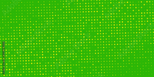 Dotted green gradient vector banner. Halftone dotted minimal contemporary long art