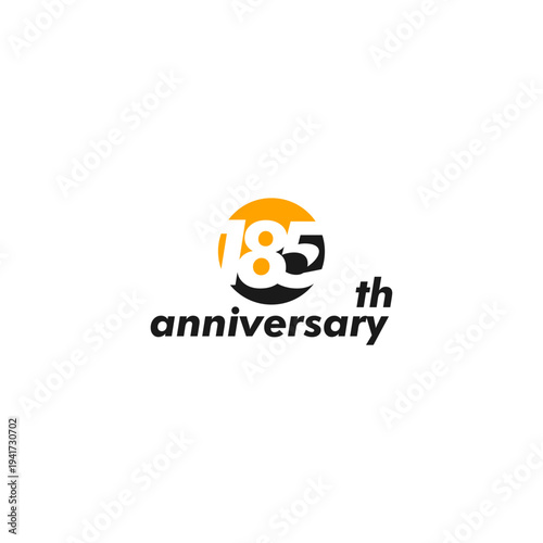professional 185th anniversary logo,185th anniversary symbol,icon,celebrating 105th anniversary,105th anniversary logo,vector,illustration, logo, graphic, celebration, vector, background, banner