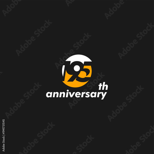 professional 195th anniversary logo,195th anniversary symbol,icon,celebrating 105th anniversary,105th anniversary logo,vector,illustration, logo, graphic, celebration, vector, background, banner