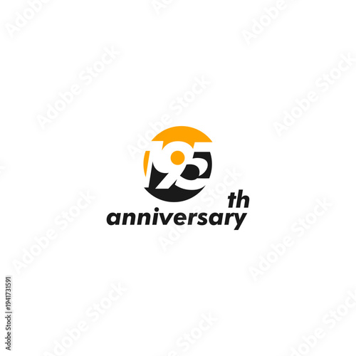 professional 195th anniversary logo,195th anniversary symbol,icon,celebrating 105th anniversary,105th anniversary logo,vector,illustration, logo, graphic, celebration, vector, background, banner