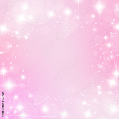 キラキラな高級感グラデーション背景 淡いピンク 1:1
