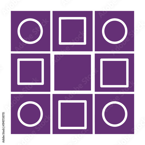 Geometric shapes grid pattern