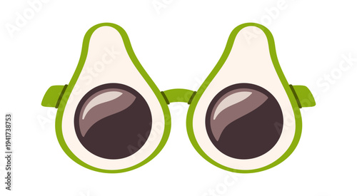 Avocado shaped party sunglasses design