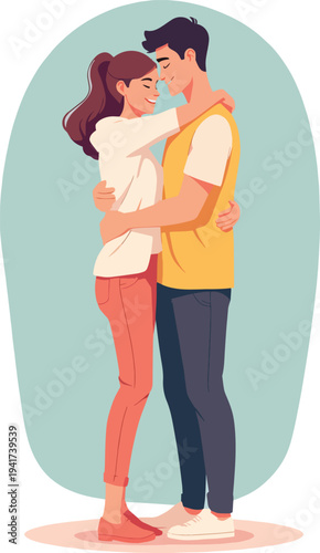 due persone che si abbracciano uomo donna amici amanti parenti fidanzati marito e moglie vettoriale 