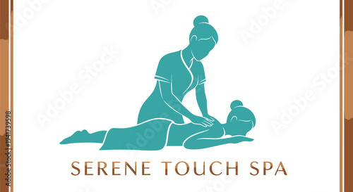 Serene Touch Spa Massage Therapy Illustration.