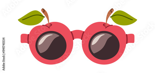 Red apple party sunglasses design