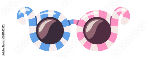 Candy cane sunglasses frame design