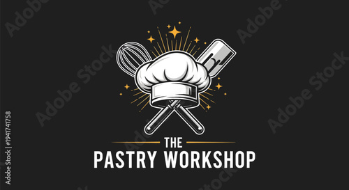 The Pastry Workshop logo with chef hat and baking tools.