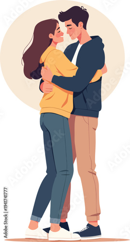 due persone che si abbracciano uomo donna amici amanti parenti fidanzati marito e moglie vettoriale 
