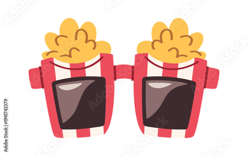 Party sunglasses popcorn cool design
