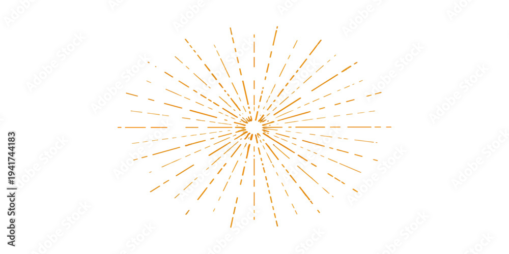 Obraz premium Abstract purple vector illustration featuring a bright golden star burst and fireworks explosion pattern on a black texture backdrop for a Christmas holiday celebration wallpaper