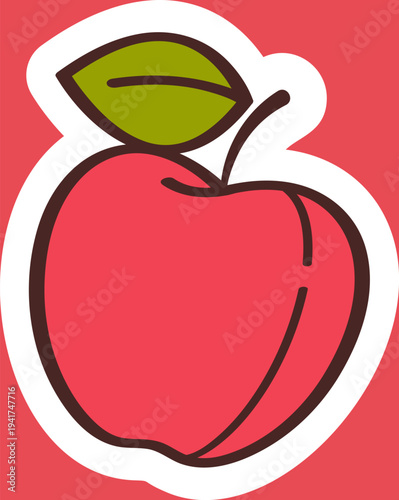 Apple red fruit graduation symbol