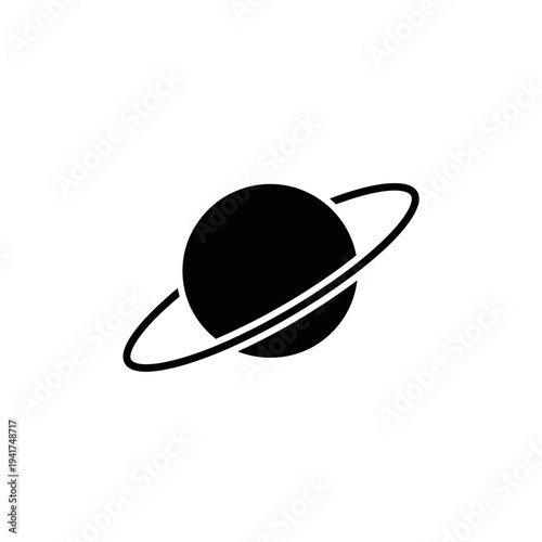Saturn planet icon simple vector illustration.