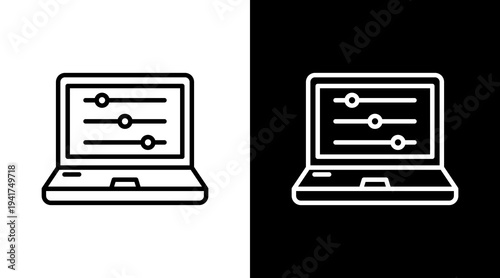 Control White Icon Set Design 