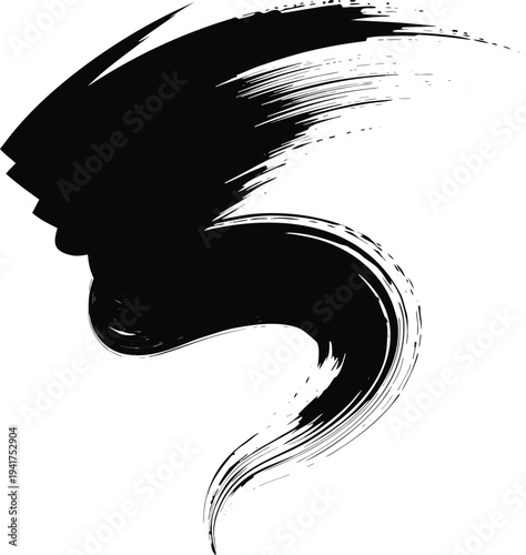 Abstract brush stroke artwork