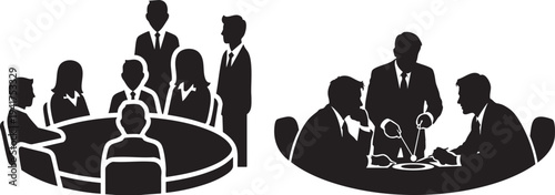 set of silhouettes of cutlery