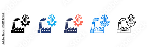 Digital Transformation icon sheet multiple style collection