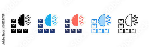 Machine Learning icon sheet multiple style collection