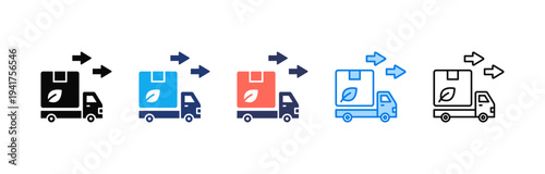 Sustainable Supply icon sheet multiple style collection