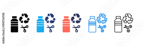 Plastic Reduction icon sheet multiple style collection