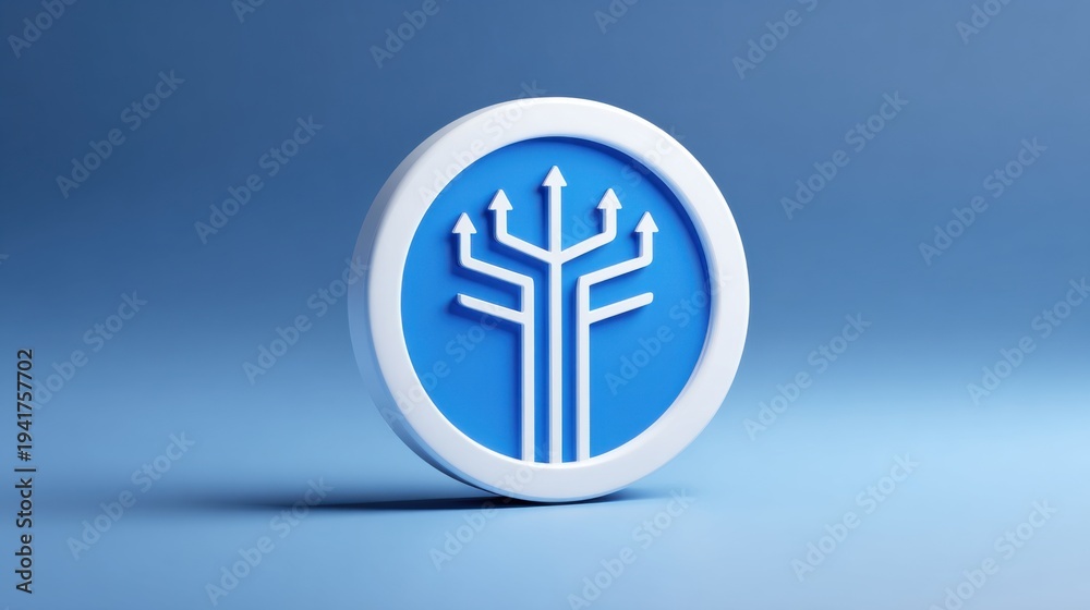 Fototapeta premium Modern blue and white symbolizing innovative health solutions and connectivity in the longevity health api roadmap