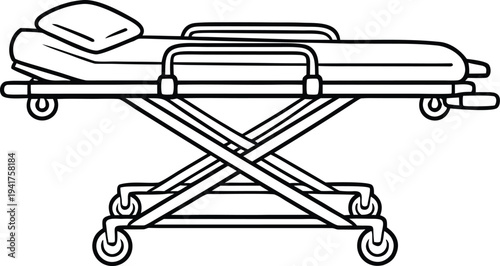 Medical Stretcher icon stock vector