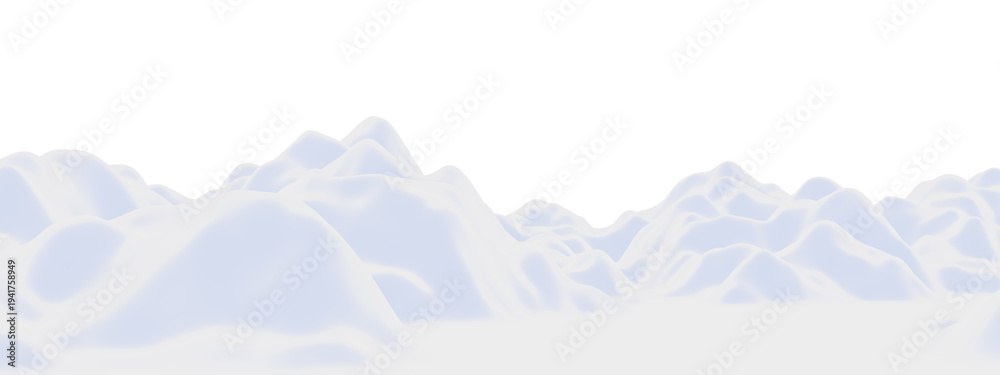 Fototapeta premium Blue snowy mountain. Panoramic winter landscape