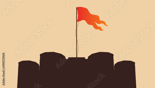 Maharashtra Day celebration illustration honoring Shivaji Maharaj heritage culture patriotic banner vector artwork design