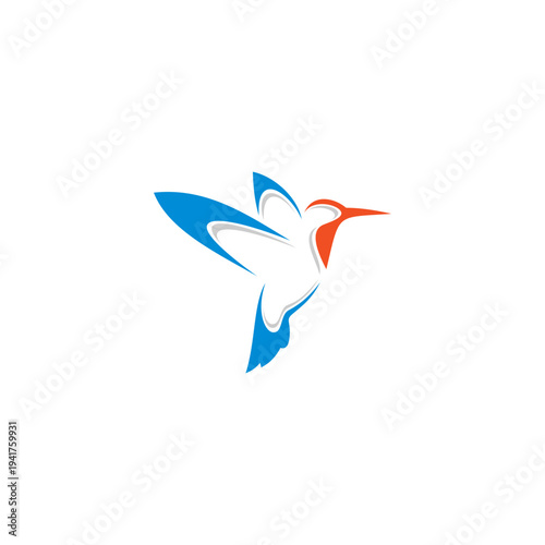 Hummingbird logo vector with solid color. Suitable for your design need, logo, illustration, animation, etc.