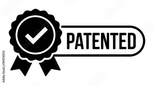 Official Patented Seal with Checkmark and Ribbon
