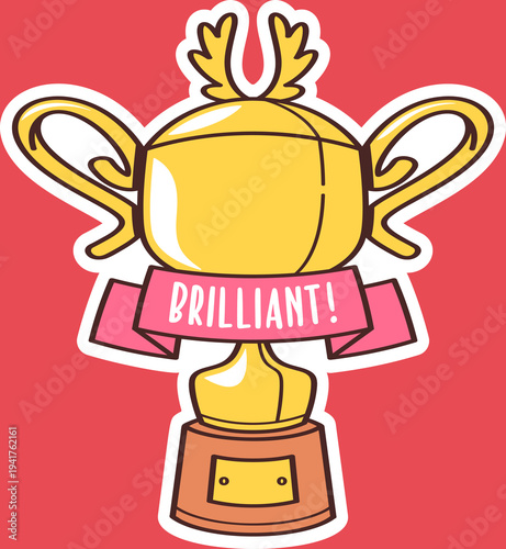 Golden cup for brilliant achievement