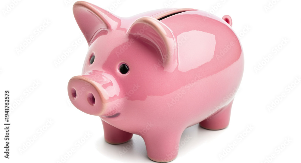 Fototapeta premium piggy bank isolated on a transparent background, 
