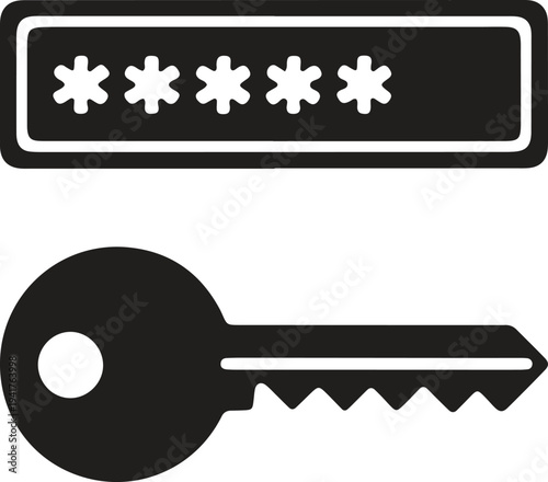 Illustration of set of document and file management glyph icons