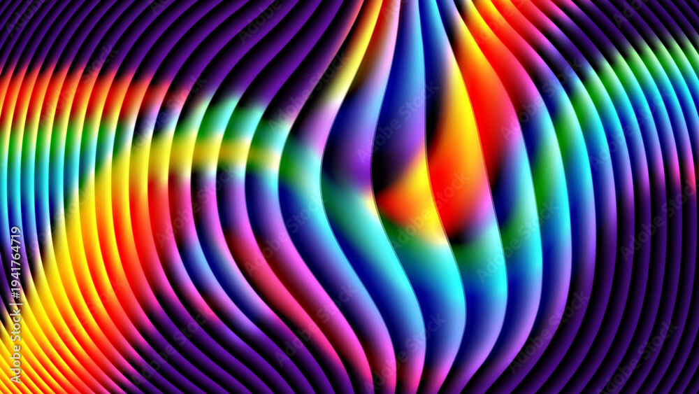 Obraz premium Colorful abstract wave light spectrum ripple effect vector illustration