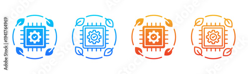 Clean Technology icon sheet multiple style collection