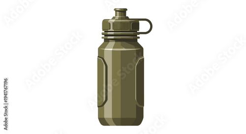 Green Tactical Water Bottle for Hydration and Outdoor Adventures