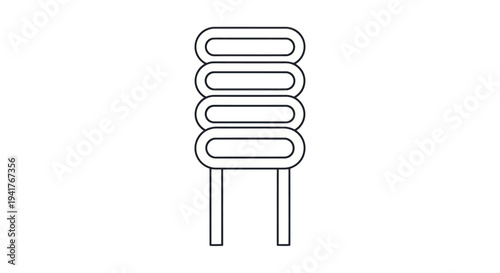 Simple Line Drawing of a Chair.