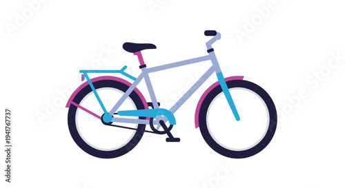 Pastel Blue Bicycle with Pink Accents.