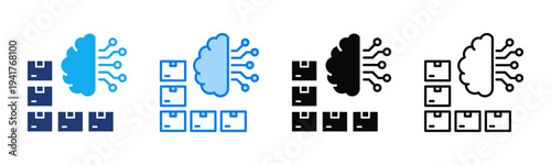 Machine Learning icon sheet multiple style collection