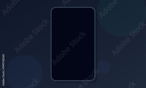 A minimalist vector illustration of a blank smartphone screen