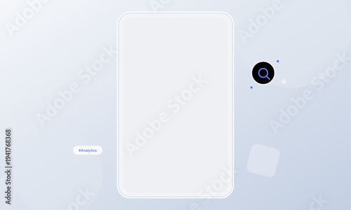 A minimalist digital illustration featuring a central blank vertical