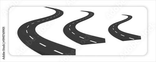 Fork in the Road Concept Illustration