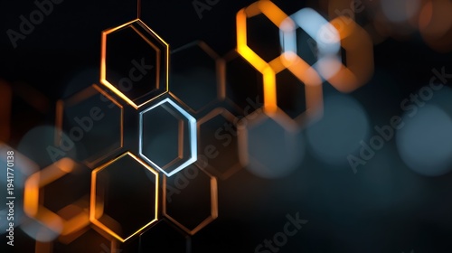 Abstract geometric hexagon illustration