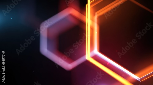 Abstract geometric hexagon shape design