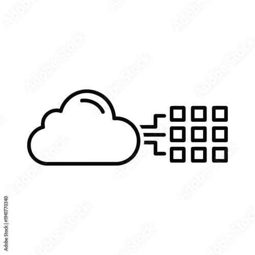 Digital cloud technology links to a distributed data network grid.